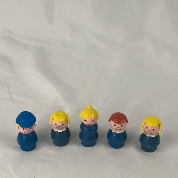 Lot of 5 Vintage Fisher-Price Little People - Wood Body/Plastic Head - Picture 3 of 8